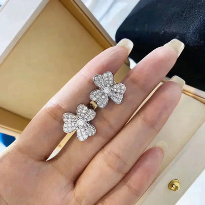[⭐Hyrra Jewelry]CLOVER COMOS DIAMOND EARRINGS SILVER