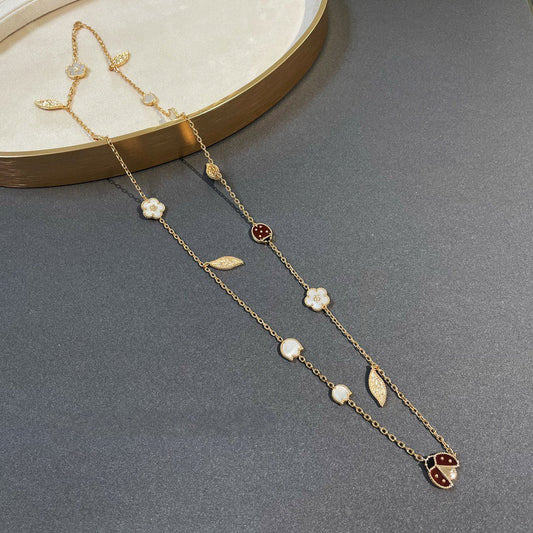 [⭐Hyrra Jewelry]LUCKY SPRING 15 MOTIFS GOLD NECKLACE