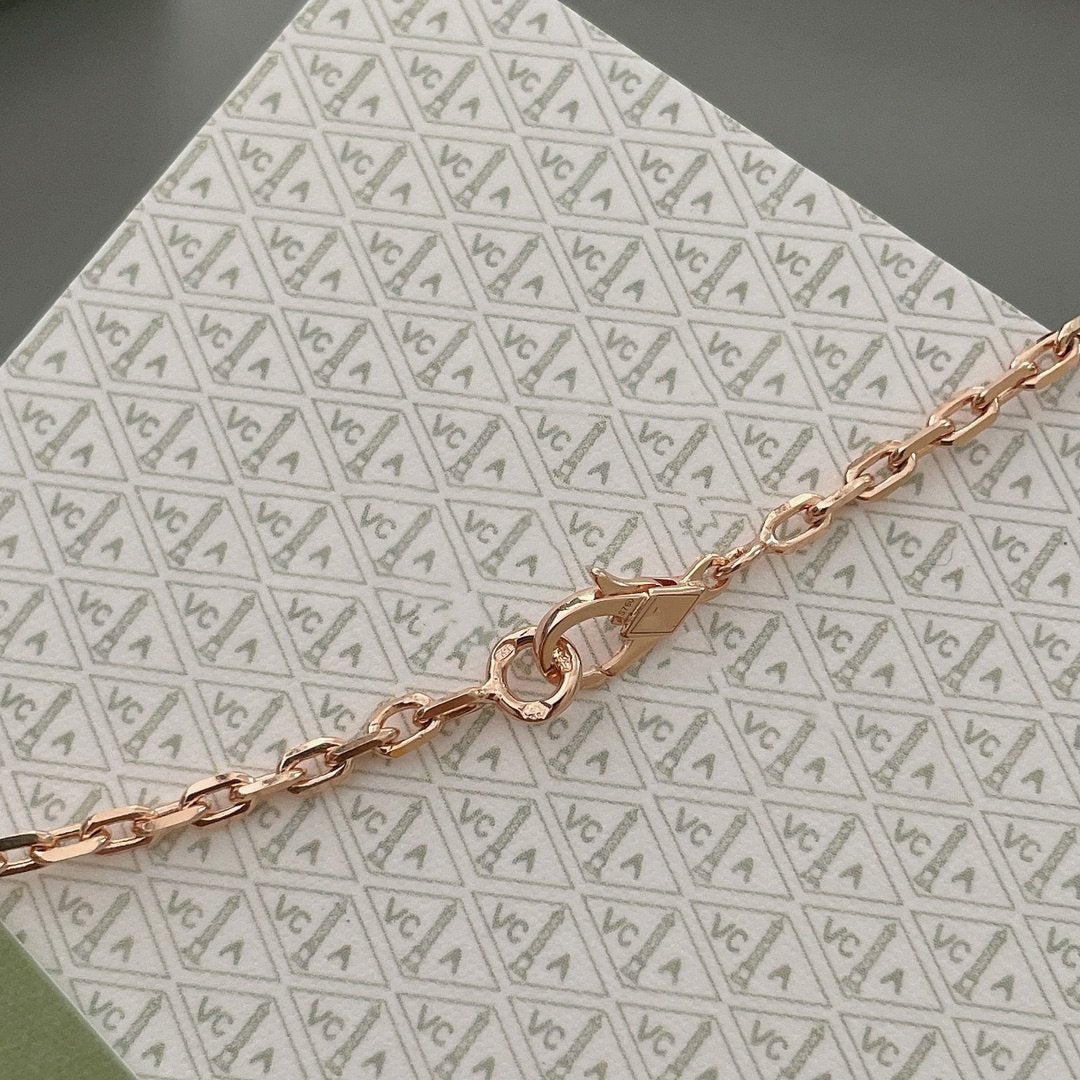 [⭐Hyrra Jewelry]LUCKY SPRING 15 MOTIFS ROSE GOLD NECKLACE