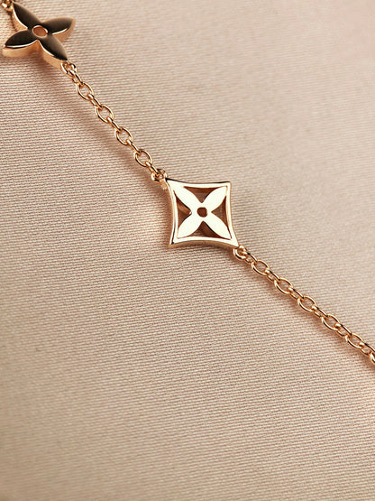 [⭐Hyrra Jewelry]STAR AND SUN 7 MOTIFS GOLD BRACELET