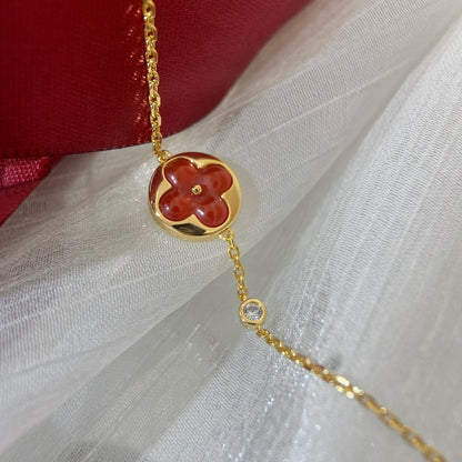 [⭐Hyrra Jewelry]SUN PEDANT CARNELIAN BRACELET