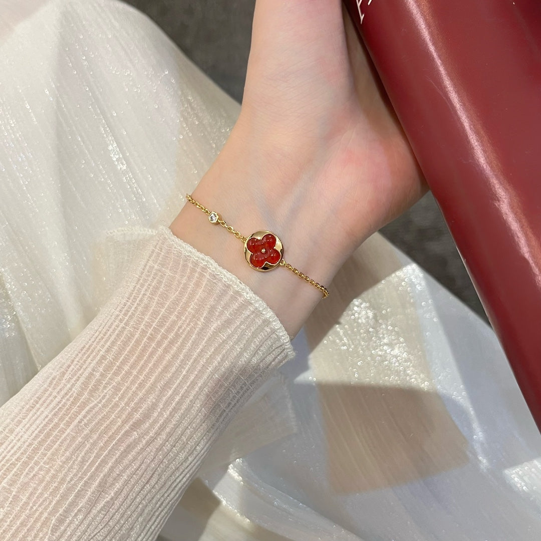 [⭐Hyrra Jewelry]SUN PEDANT CARNELIAN BRACELET