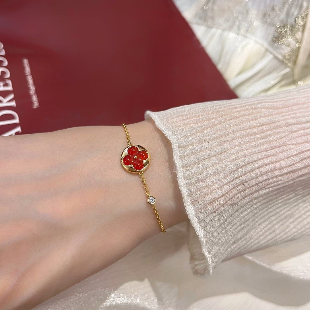 [⭐Hyrra Jewelry]SUN PEDANT CARNELIAN BRACELET