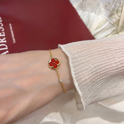 [⭐Hyrra Jewelry]SUN PEDANT CARNELIAN BRACELET