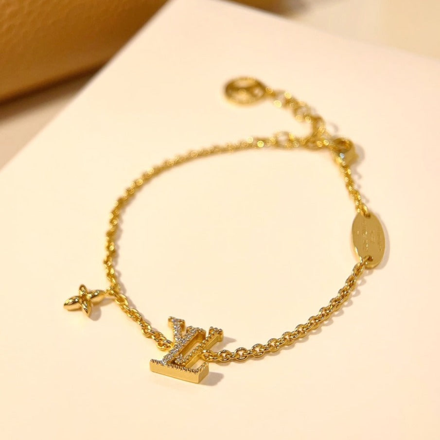 [⭐Hyrra Jewelry]LOGO STAR MOTIF GOLD BRACELET