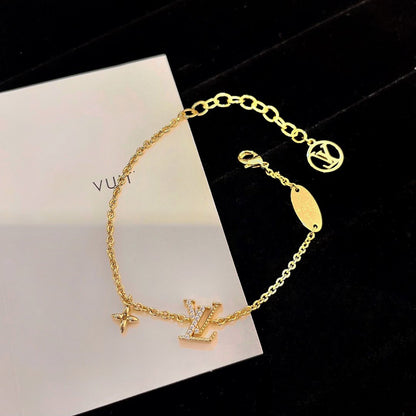 [⭐Hyrra Jewelry]LOGO STAR MOTIF GOLD BRACELET