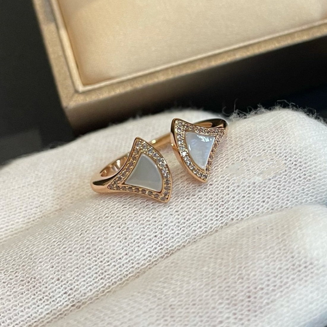 [⭐Hyrra Jewelry]DREAM MOP DIAMOND OPEN RING