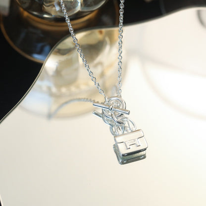[⭐Hyrra Jewelry]POP H PEDANT SILVER NECKLACE