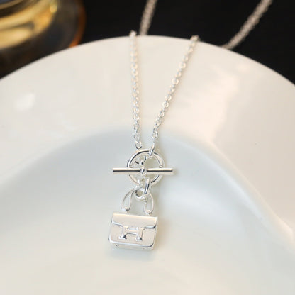 [⭐Hyrra Jewelry]POP H PEDANT SILVER NECKLACE