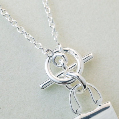 [⭐Hyrra Jewelry]POP H PEDANT SILVER NECKLACE