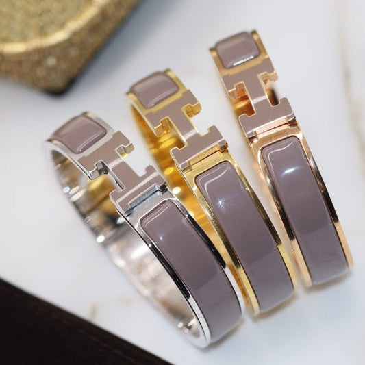 [⭐Hyrra Jewelry]H BRACELET 12MM BROWN