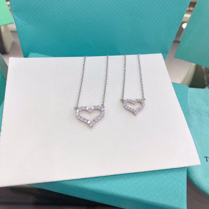 [Hyrra Jewelry]HEART-SHAPED DIAMOND NECKLACE