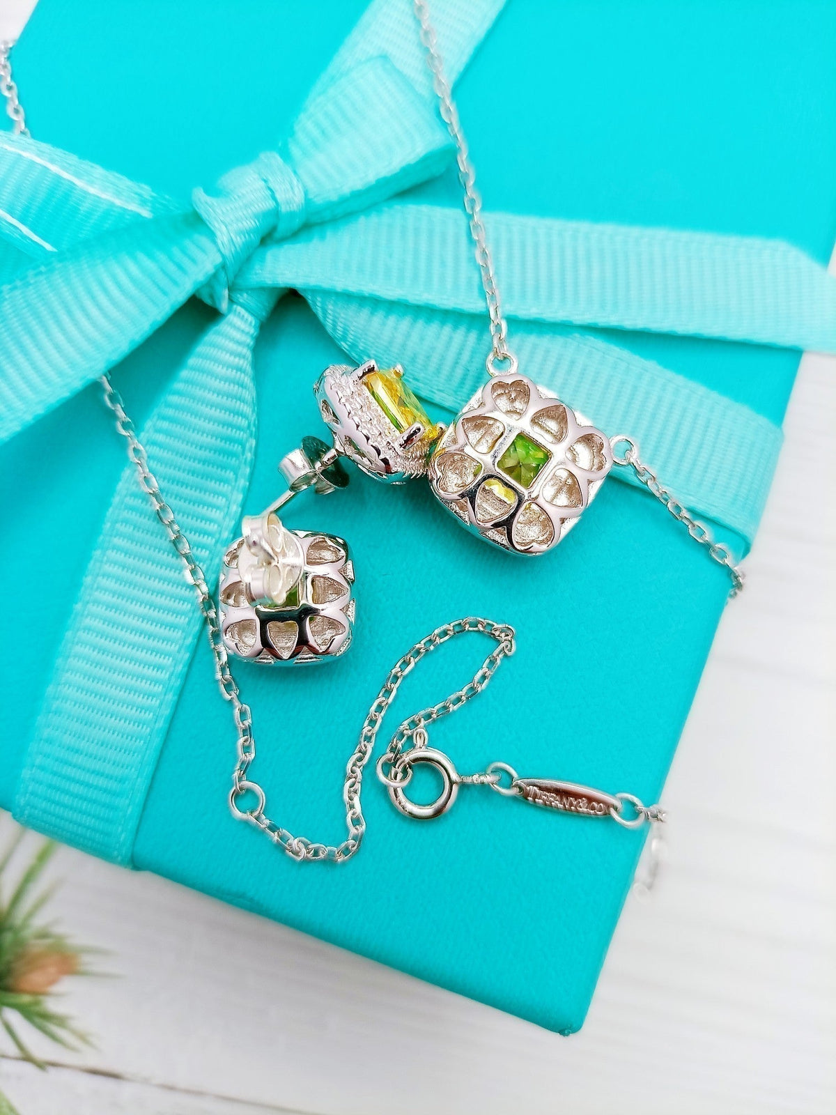 [Hyrra Jewelry]SPARKLERS CITRINE GEMSTONE PENDANT NECKLACE STERLING SILVER