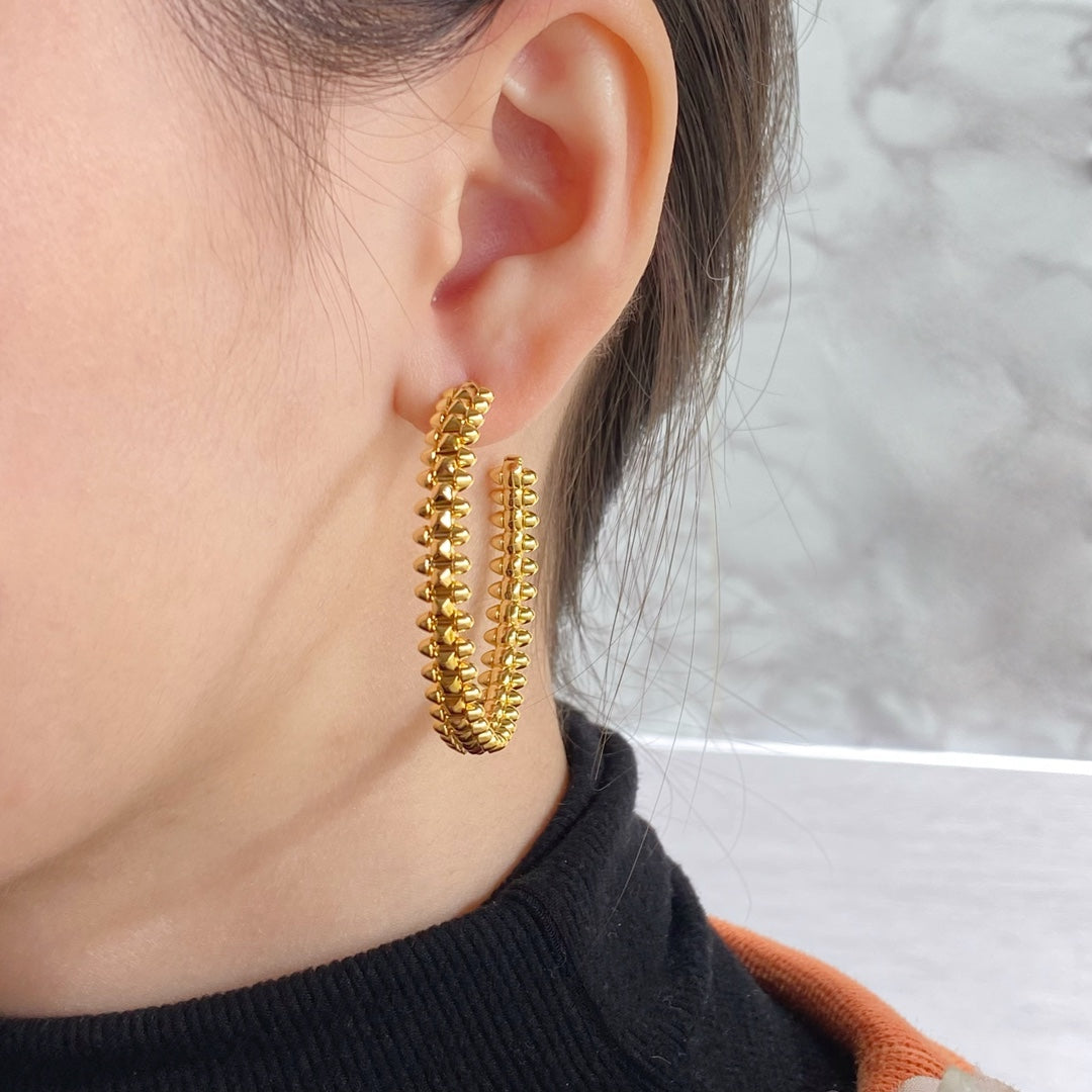 [⭐Hyrra Jewelry]CLASH LARGE HOOP EARRINGS