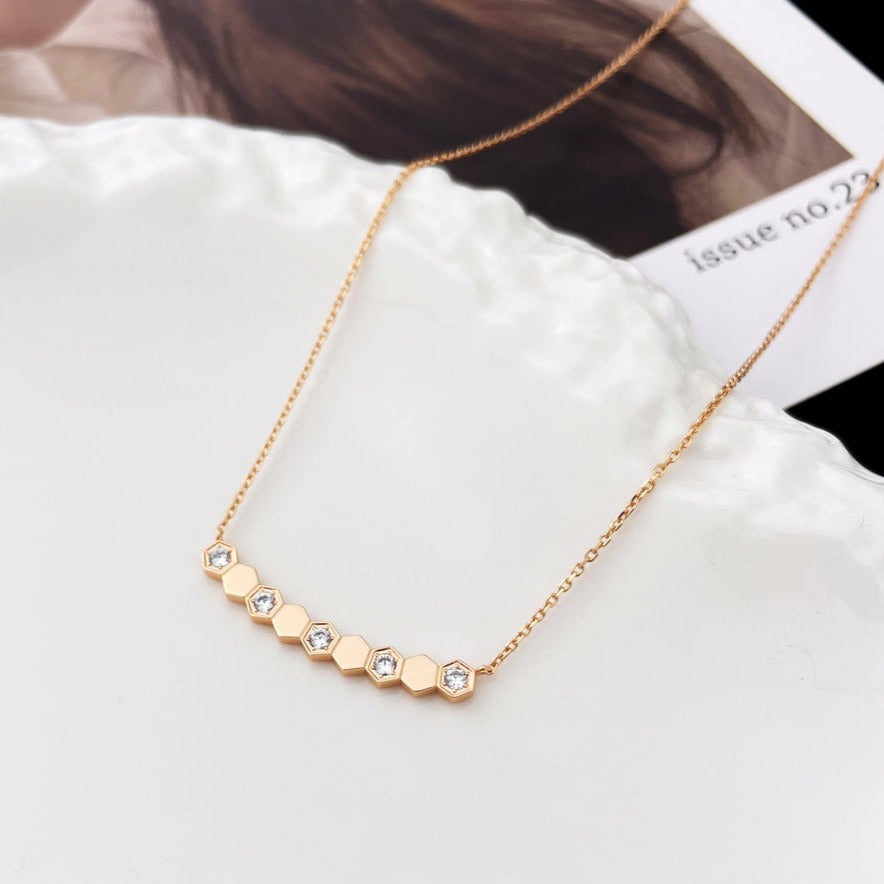 [⭐Hyrra Jewelry]BEE MY LOVE DIAMOND NECKLACE