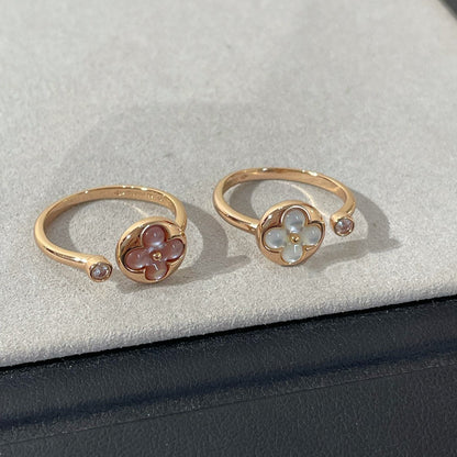 [⭐Hyrra Jewelry]SUN 1 DIAMOND PINK MOP RING