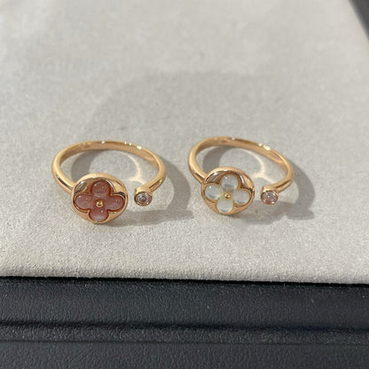 [⭐Hyrra Jewelry]SUN 1 DIAMOND PINK MOP RING