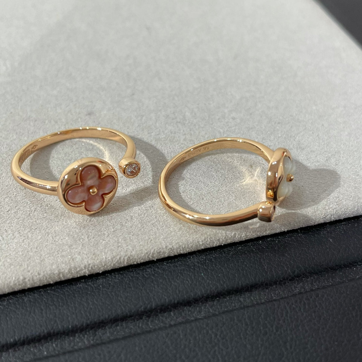 [⭐Hyrra Jewelry]SUN 1 DIAMOND PINK MOP RING