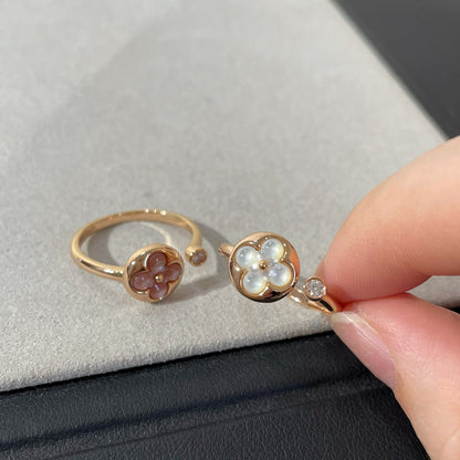 [⭐Hyrra Jewelry]SUN 1 DIAMOND PINK MOP RING