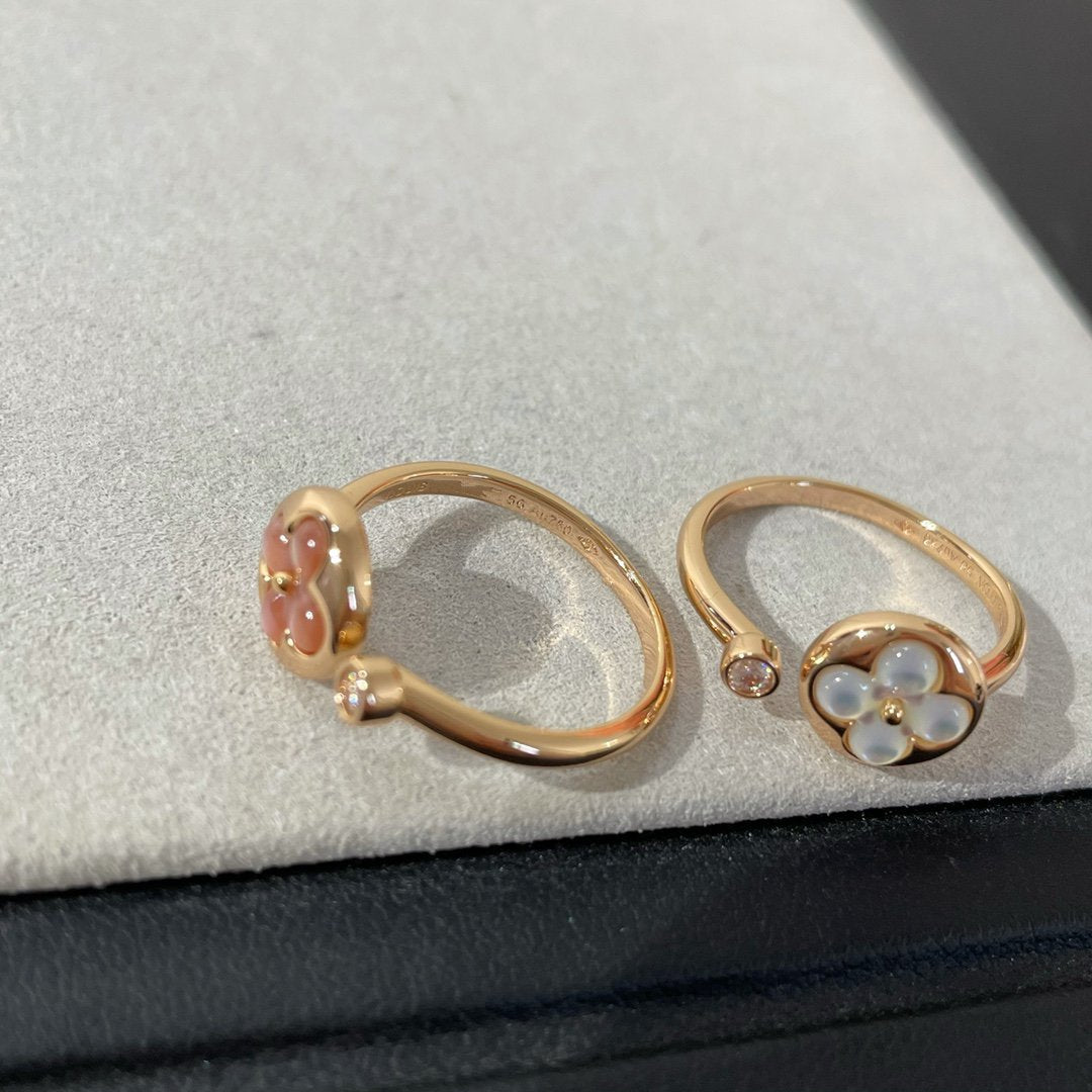 [⭐Hyrra Jewelry]SUN 1 DIAMOND PINK MOP RING