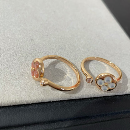 [⭐Hyrra Jewelry]SUN 1 DIAMOND PINK MOP RING