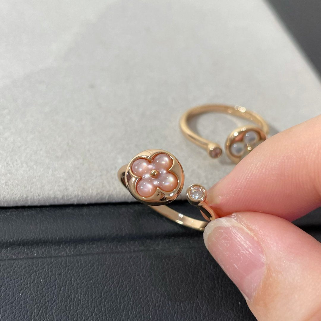 [⭐Hyrra Jewelry]SUN 1 DIAMOND PINK MOP RING