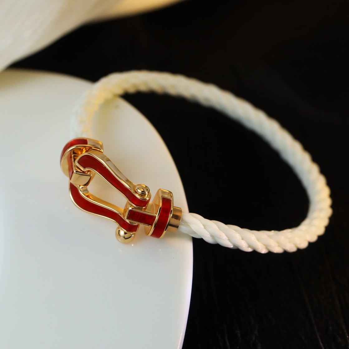[⭐Hyrra Jewelry]FORCE 10 WHITE TEXTILE DIAMOND PAVED