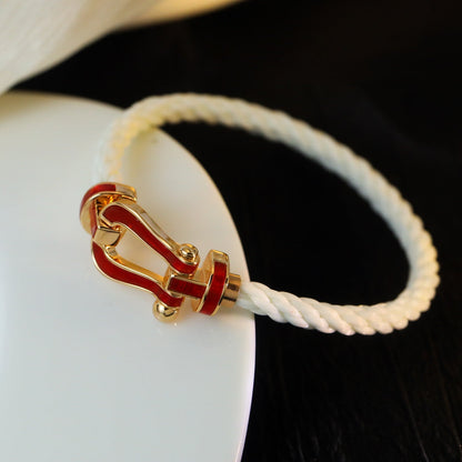[⭐Hyrra Jewelry]FORCE 10 WHITE TEXTILE DIAMOND PAVED