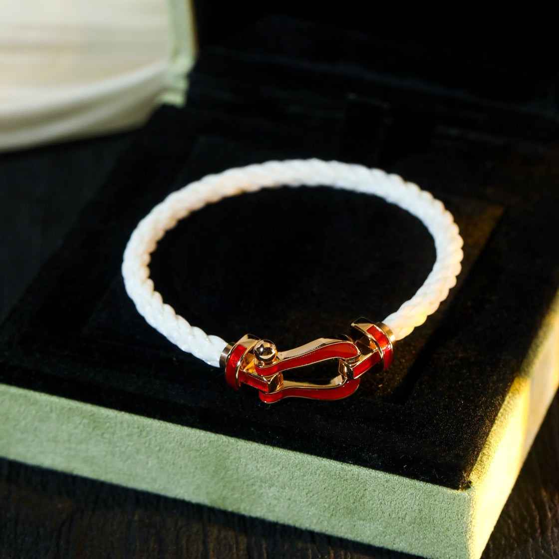 [⭐Hyrra Jewelry]FORCE 10 WHITE TEXTILE DIAMOND PAVED