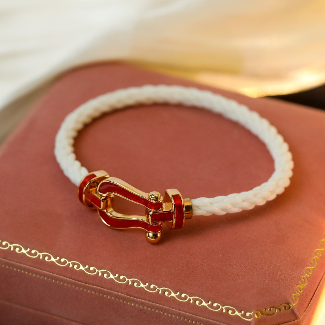 [⭐Hyrra Jewelry]FORCE 10 WHITE TEXTILE DIAMOND PAVED