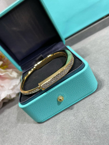 [Hyrra Jewelry]LOCK BRACELET DIAMOND PAVED