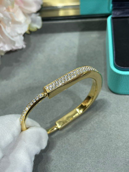 [Hyrra Jewelry]LOCK BRACELET DIAMOND PAVED