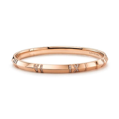 [Hyrra Jewelry]ATLAS BRACELET 6MM DIAMOND PINK GOLD