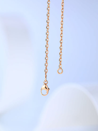 [⭐Hyrra Jewelry]H CAGE PINK GOLD NECKLACE