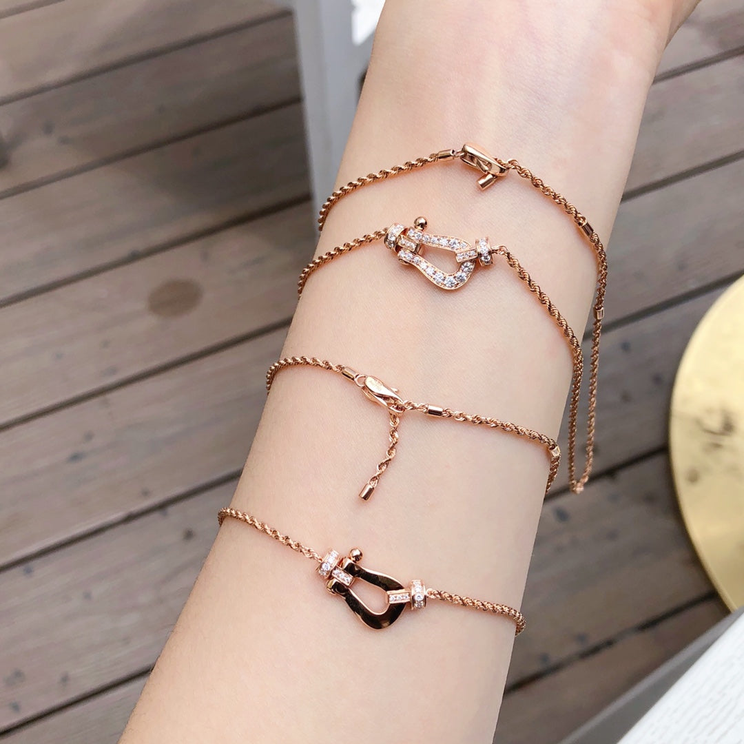 [⭐Hyrra Jewelry]FORCE 10 PINK GOLD DIAMOND NECKLACE