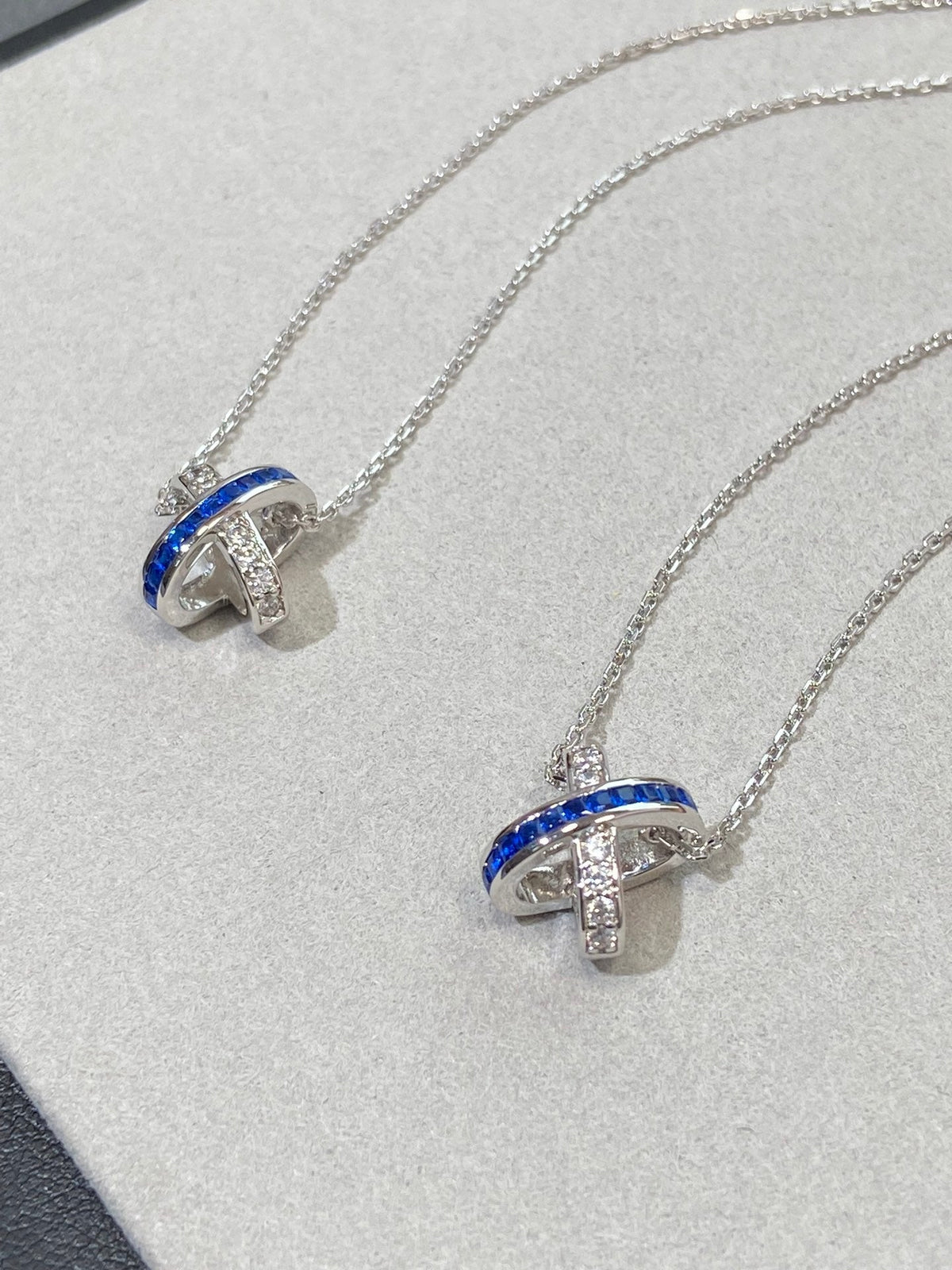 [⭐Hyrra Jewelry]LIENS DIAMOND SILVER NECKLACE