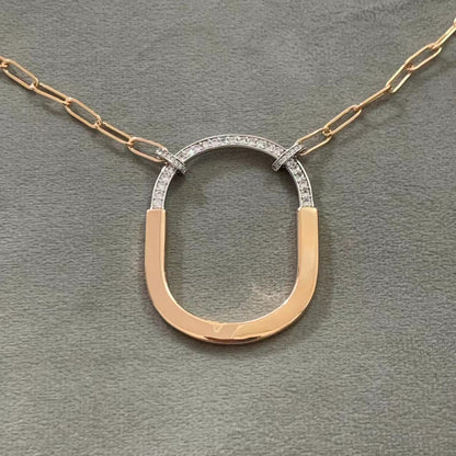 [Hyrra Jewelry]LOCK DIAMOND NECKLACE