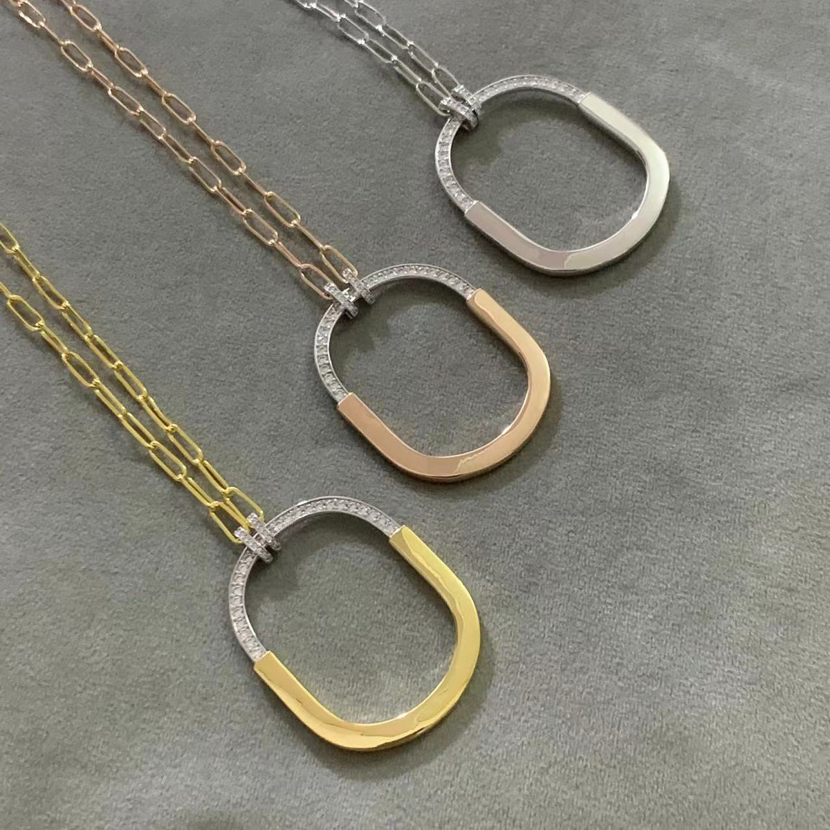[Hyrra Jewelry]LOCK DIAMOND NECKLACE