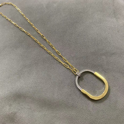 [Hyrra Jewelry]LOCK DIAMOND NECKLACE