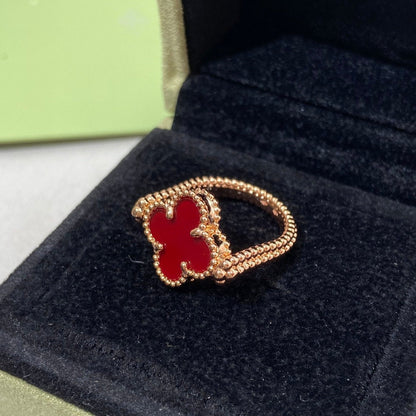 [⭐Hyrra Jewelry]CLOVER RIVERSIBLE ROSE GOLD RING
