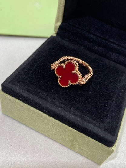 [⭐Hyrra Jewelry]CLOVER RIVERSIBLE ROSE GOLD RING