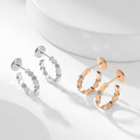 [⭐Hyrra Jewelry]BEE LOVE DIAMOND HOOP EARRINGS