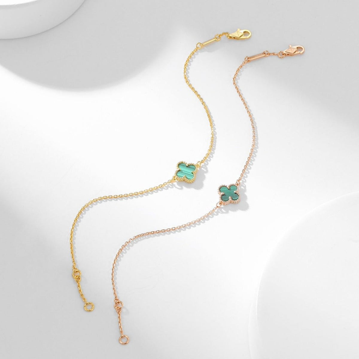 [⭐Hyrra Jewelry]CLOVER BRACELET MALACHITE 1 MOTIF
