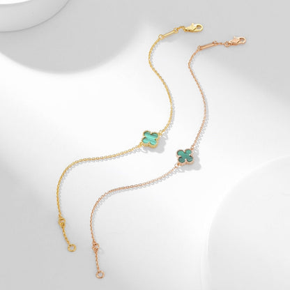 [⭐Hyrra Jewelry]CLOVER BRACELET MALACHITE 1 MOTIF