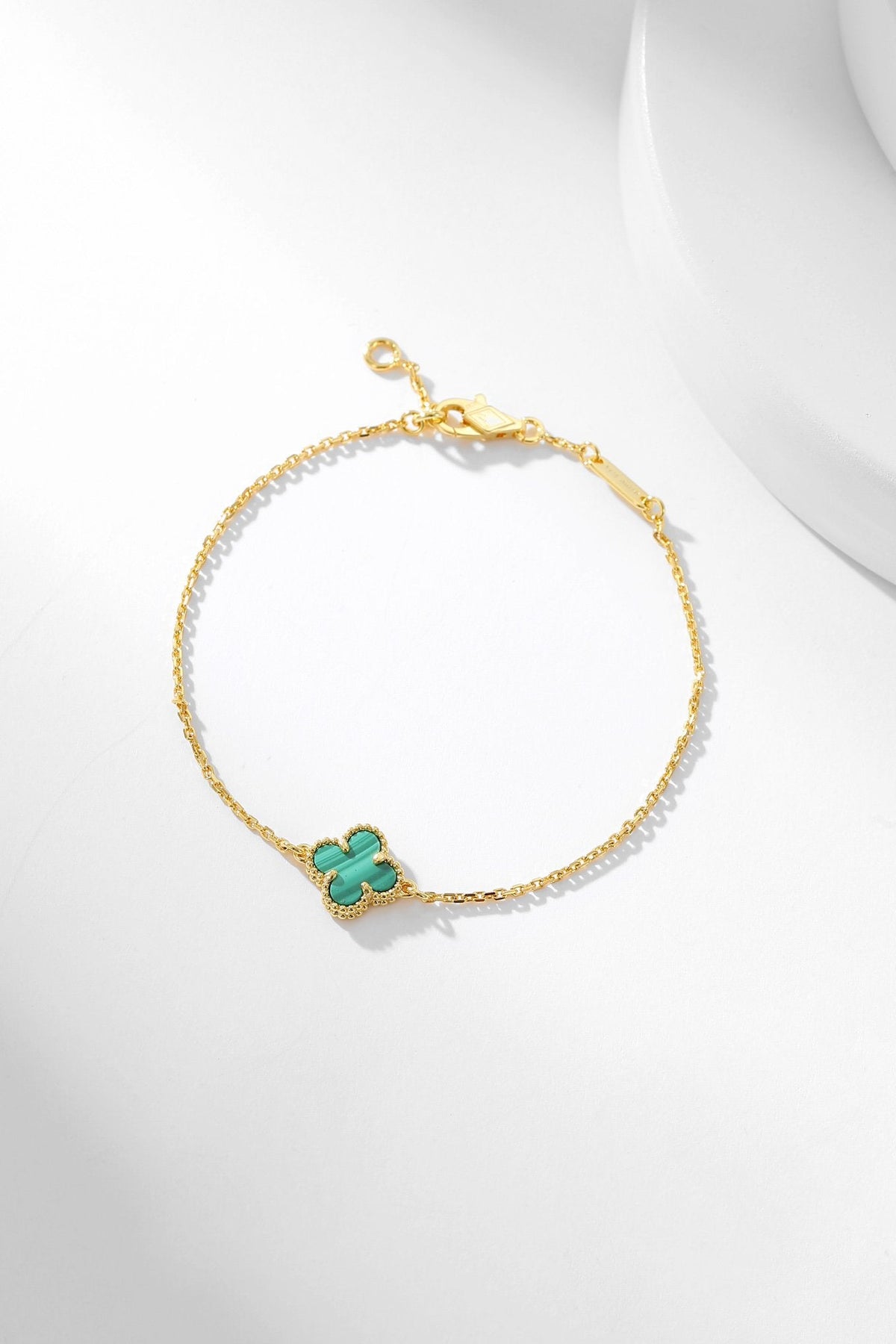 [⭐Hyrra Jewelry]CLOVER BRACELET MALACHITE 1 MOTIF