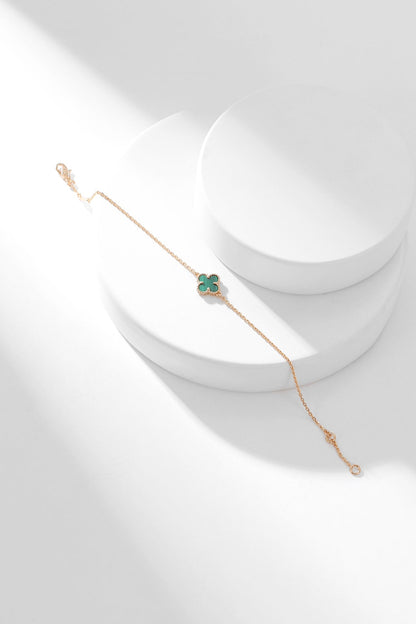 [⭐Hyrra Jewelry]CLOVER BRACELET MALACHITE 1 MOTIF