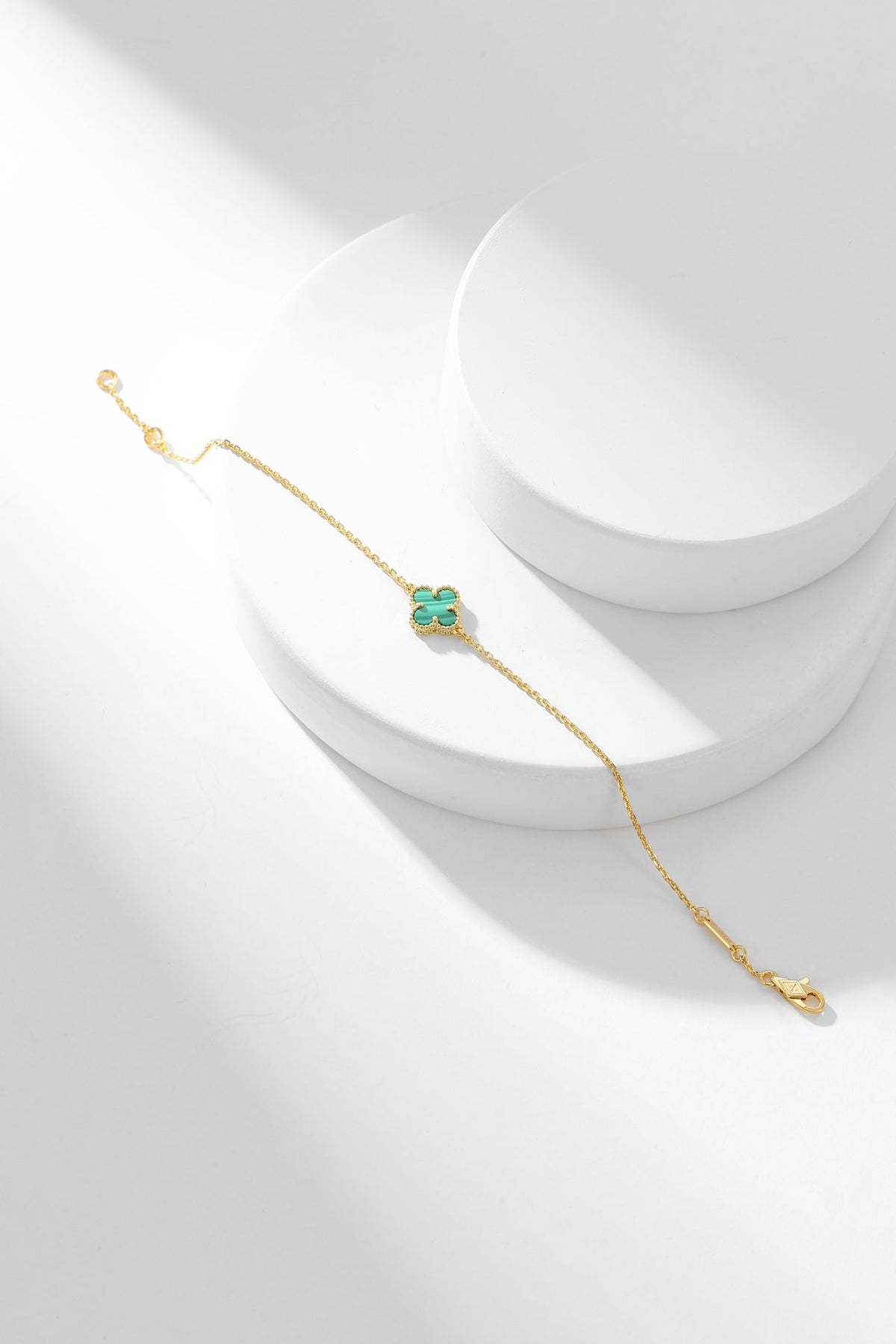 [⭐Hyrra Jewelry]CLOVER BRACELET MALACHITE 1 MOTIF