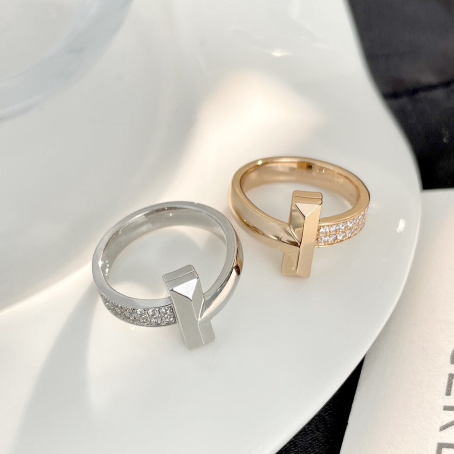 [Hyrra Jewelry]T WIDE DIAMOND RING