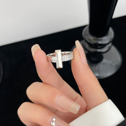 [Hyrra Jewelry]T WIDE DIAMOND RING