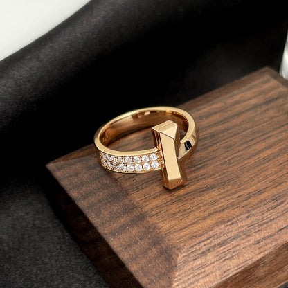 [Hyrra Jewelry]T WIDE DIAMOND RING